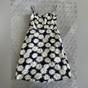 Sunflower sundress XS, with pockets!!! and triangle cutout at the back